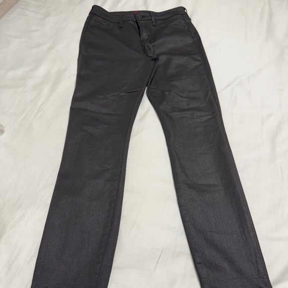 Guess-High Rise Skinny Coated Black Jeans Size 29 - Picture 3 of 3